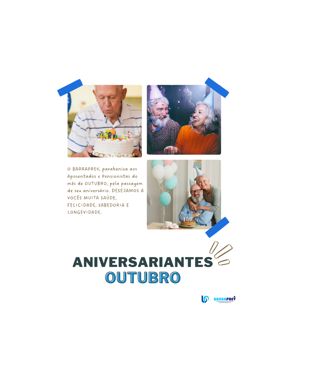 ANIVERSARIANTES DO MÊS DE OUTUBRO